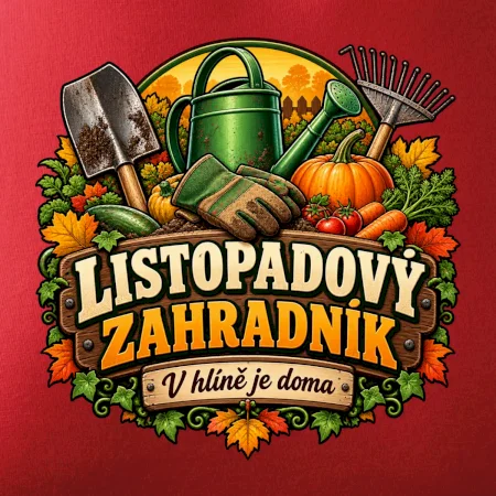 Listopadový zahradník v hlíně je doma