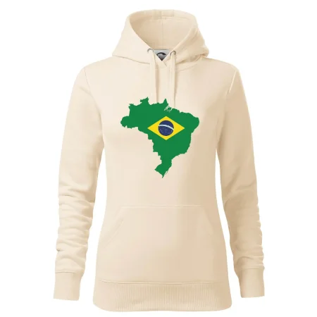 Brazílie vlajka v mapě