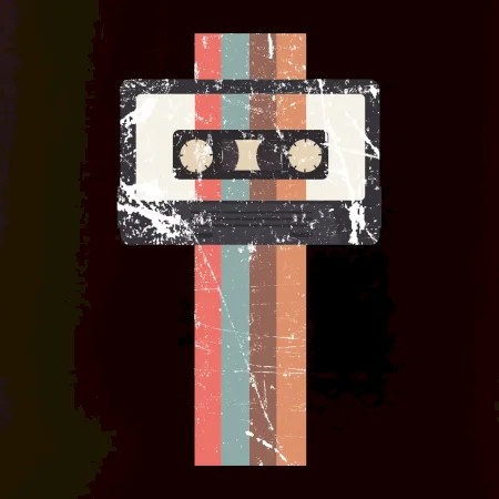 Retro kazeta - pruhy