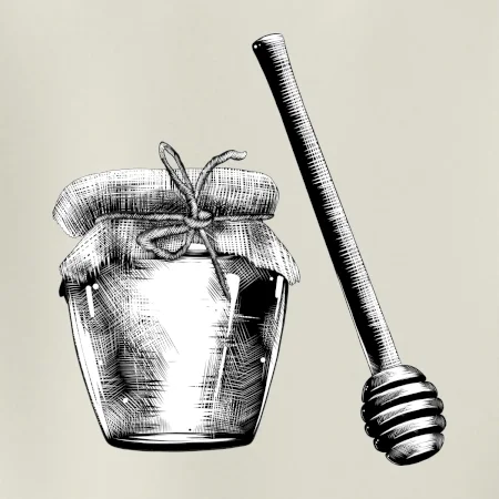 Med ve sklenici