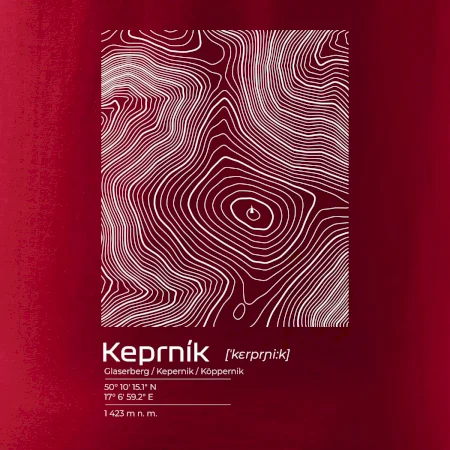 Keprník - vrstevnice v obdélníku