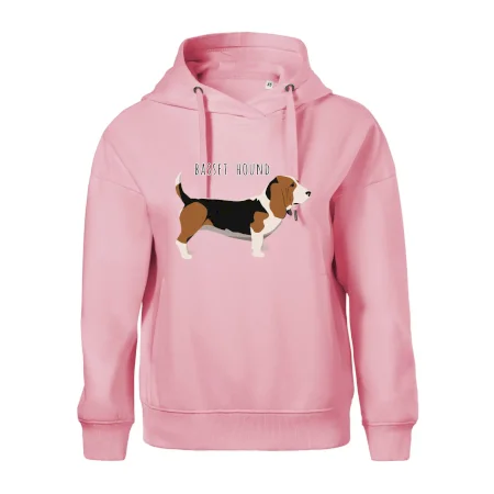 Basset hound pes s nápisem