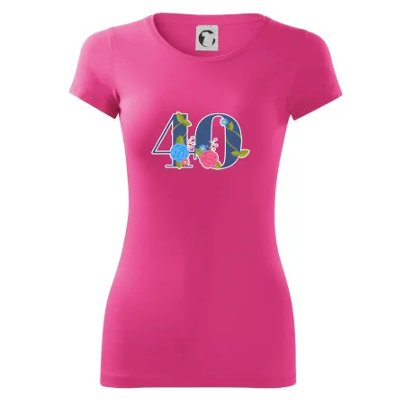 Květinové číslo kreslené - 40