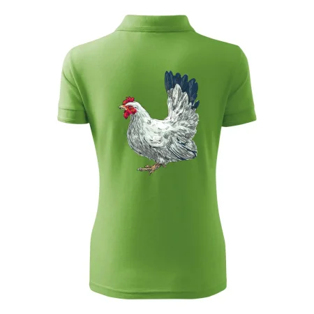 Slepice kreslená bílá