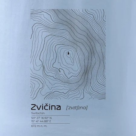 Zvičina - vrstevnice v obdélníku