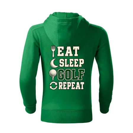 Eat sleep golf repeat typografie