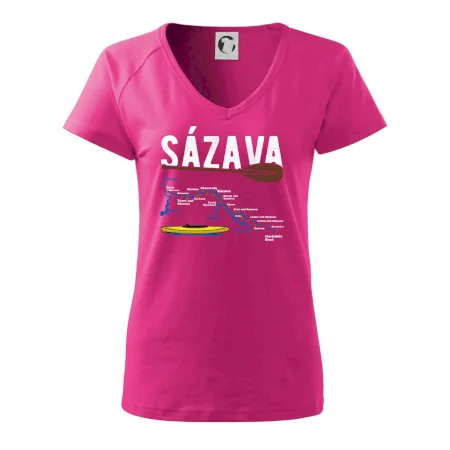 Mapa řeky Sázavy