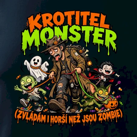 Unavený krotitel monster venčí malé příšerky