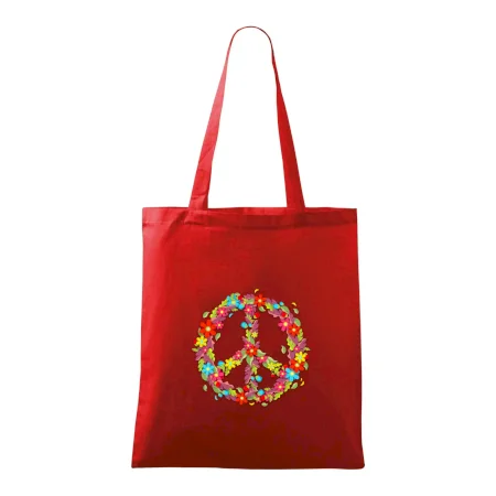 Peace symbol červené květiny
