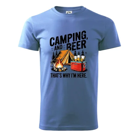 Černý nápis nápis Camping and beer