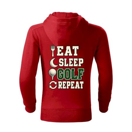 Eat sleep golf repeat typografie