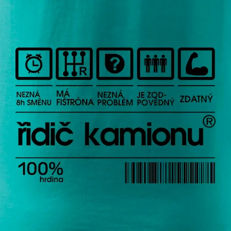 Čárový kód řidič kamionu