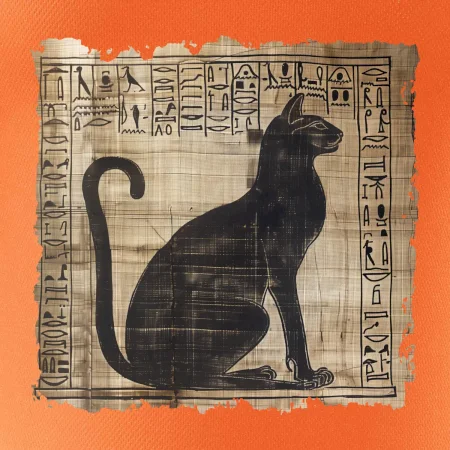 Egyptské hieroglyfy kočka