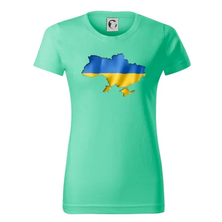 Ukrajina vlajka mapa