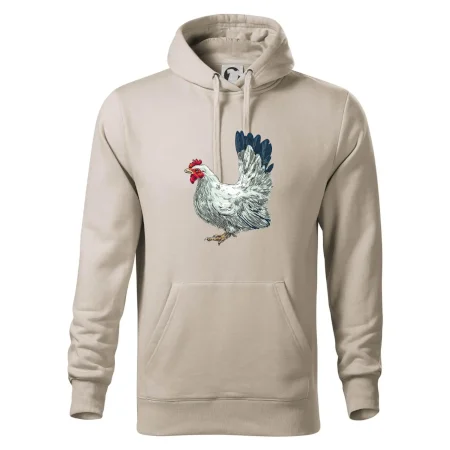 Slepice kreslená bílá