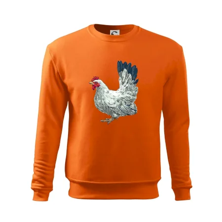 Slepice kreslená bílá