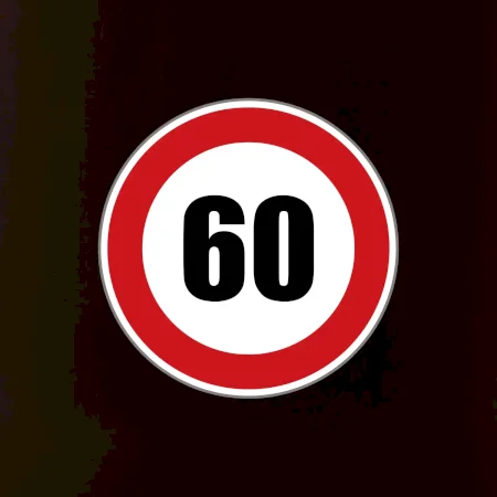 Dopravní značka - omezení rychlosti 60