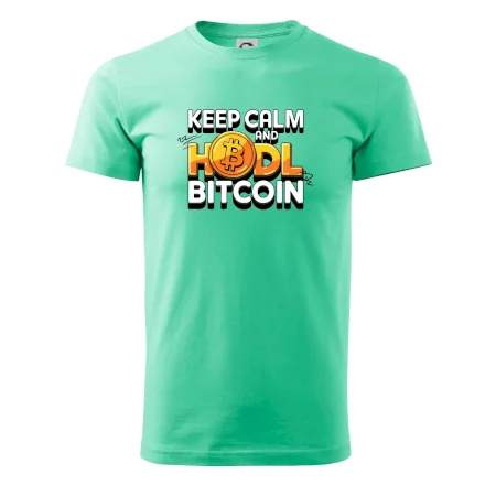 3D nápis Keep Calm and HODL Bitcoin