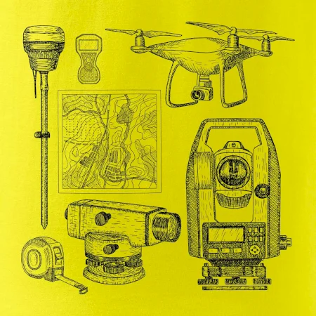 Geodet teodolit dron