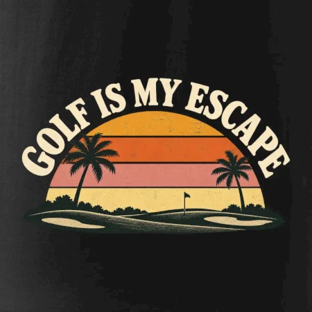 Golf is my escape retro západ slunce