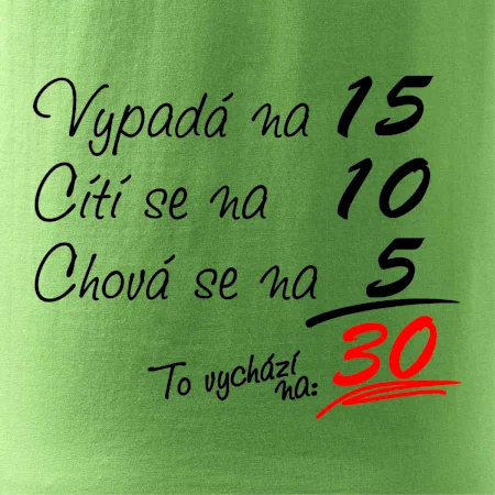 Vypadá, cítí se, chová se - 30 let