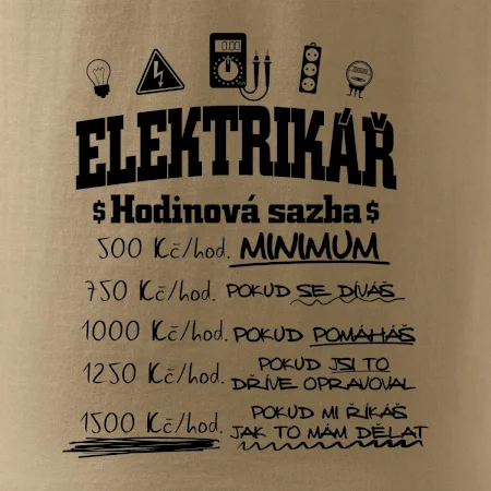 Elektrikář hodinová sazba