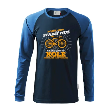 Starší muž - cyklista silniční kolo