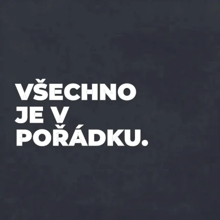 VŠECHNO JE V POŘÁDKU.