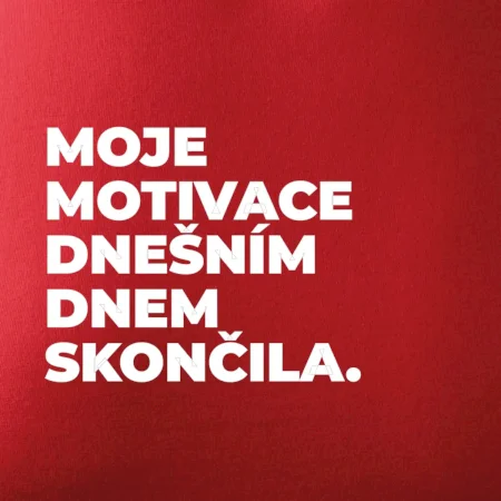 MOJE MOTIVACE DNEŠNÍM DNEM SKONČILA.