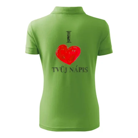 I love malované srdce - vlastní nápis