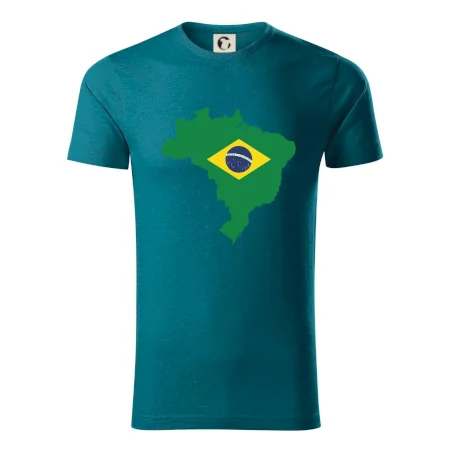 Brazílie vlajka v mapě