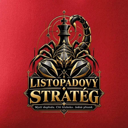 Listopadový stratég se štírem a šachovým králem