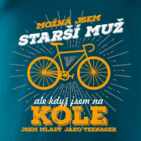 Starší muž - cyklista silniční kolo