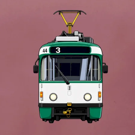 T3R SLF čelo tramvaje linka 3