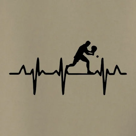 EKG stolní tenista stojící