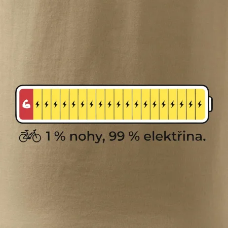 1 % nohy, 99 % elektřina