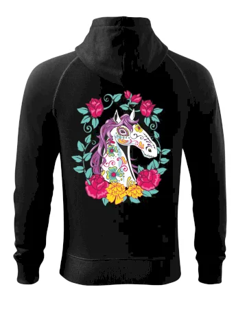 Kůň barevný s květinami