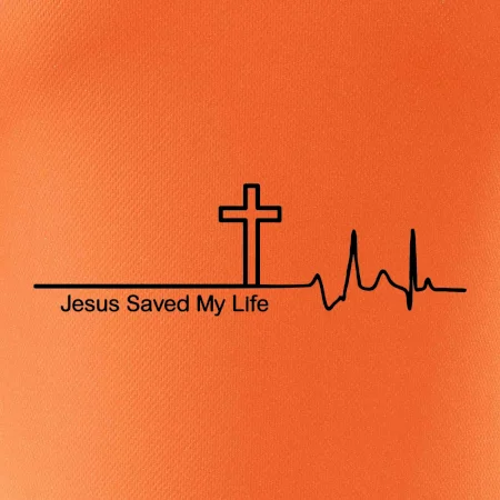 Jesus Saved My Life kříž ekg