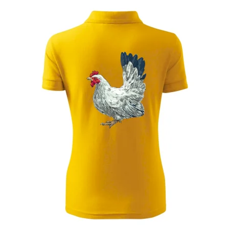 Slepice kreslená bílá