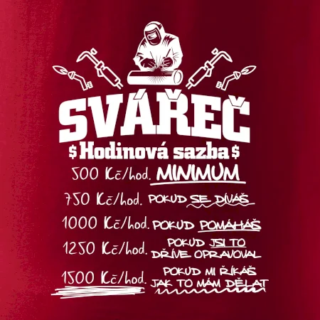 Svářeč - hodinová sazba
