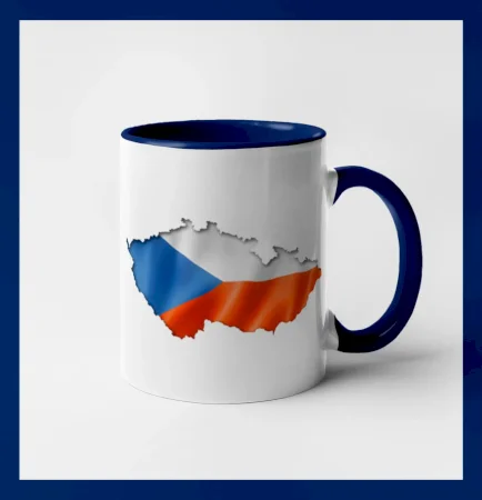 Česká vlajka v obrysu republiky