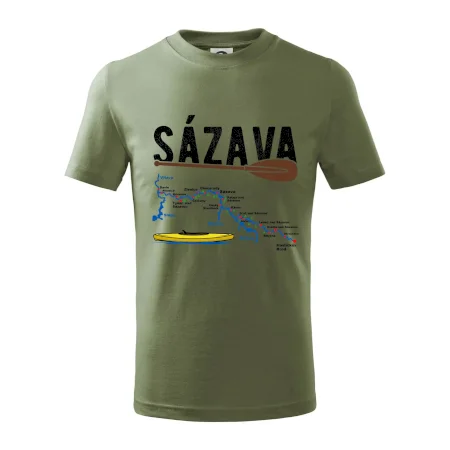 Mapa řeky Sázavy