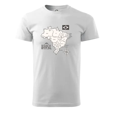 Brazílie mapa s názvy regionů
