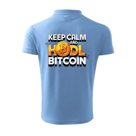 3D nápis Keep Calm and HODL Bitcoin