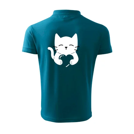 Kočka drží srdce