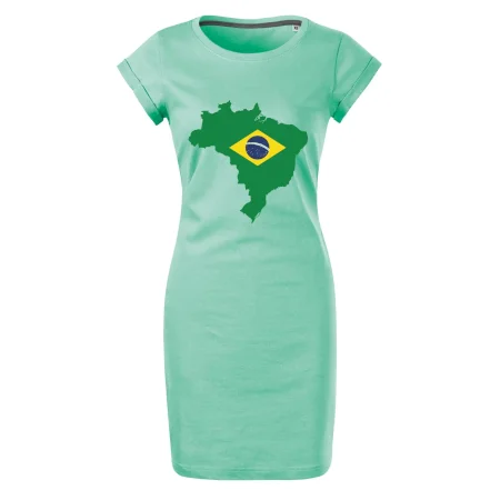 Brazílie vlajka v mapě