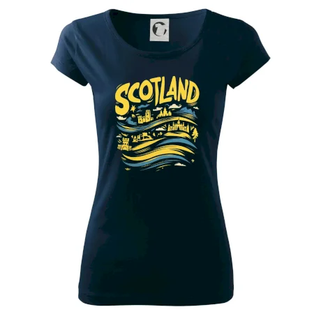 Scotland kreslené vlny