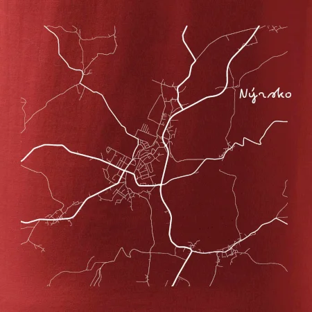 Černobílá mapa Nýrsko  340 22