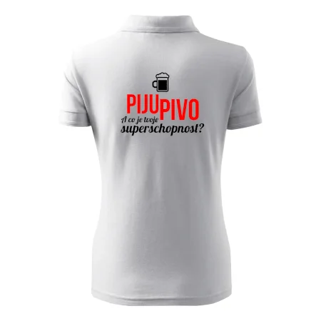 Já piju pivo - tvoje superschopnost? rovný nápis
