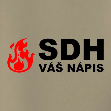 SDH nápis (oheň, název sboru - vlastní nápis)